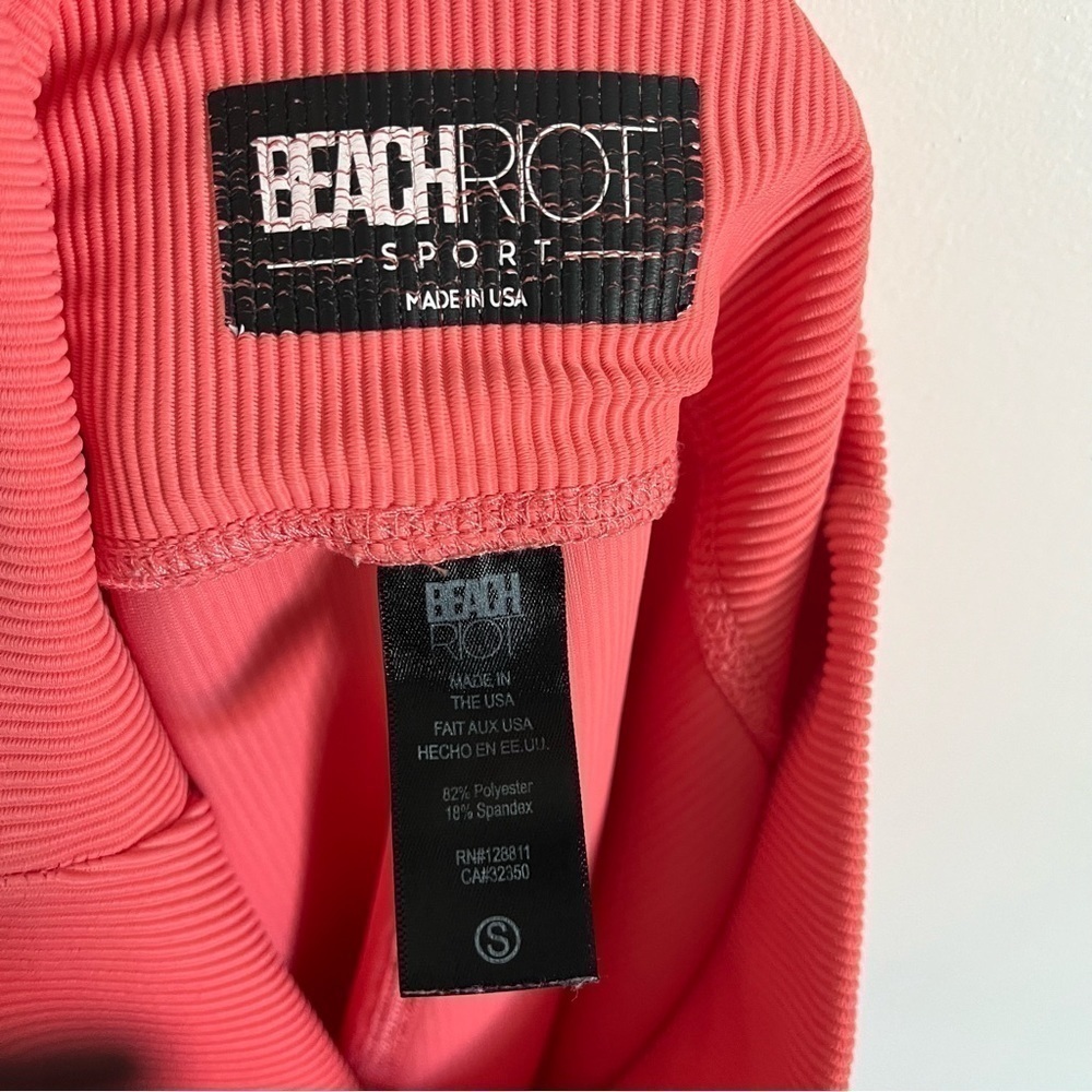 BEACH RIOT x REVOLVE Ayla Ribbed Coral Leggings - Picture 8 of 9
